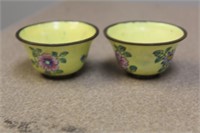 Antique Chinese Enamel Small Cups