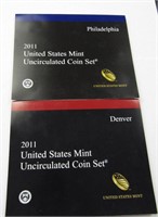 2011 US Mint P&D Uncirculated Sets - 14 Coins Each