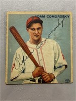 1933 ADAM COMOROSKY SIGNED GOUDEY CARD (TRIMMED)