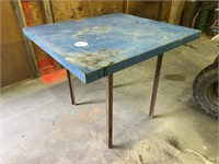 Steel shop table