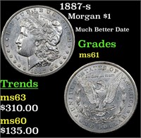 1887-s Morgan $1 Grades BU+