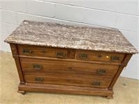 Victorian Marble Top 4-drawer Chest of Drawers