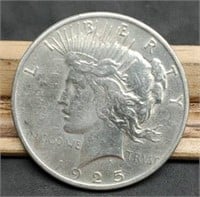 1925 Peace Silver Dollar, AU