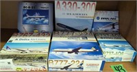 6 Diecast Airplane Models. Delta B767-432,