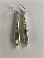 925 Abalone shell type earrings, total weight