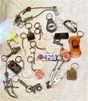 Vintage key chains: GMC, Pontiac, Snap-on,