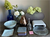 V - DECOR VASES, BOWLS, PLATE, BELL & MORE (L54)