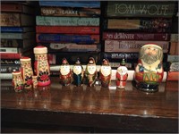 A nesting Santa, Santa ornaments and more