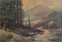 Robert Wood "Mountain Stream" Framed Print