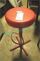 2X, RED BACKLESS SWIVEL STOOLS