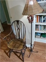 Lamp and Antique Armchair