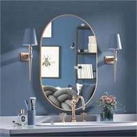 CASSILANDO Oval Mirror, 20"×30" - Gold