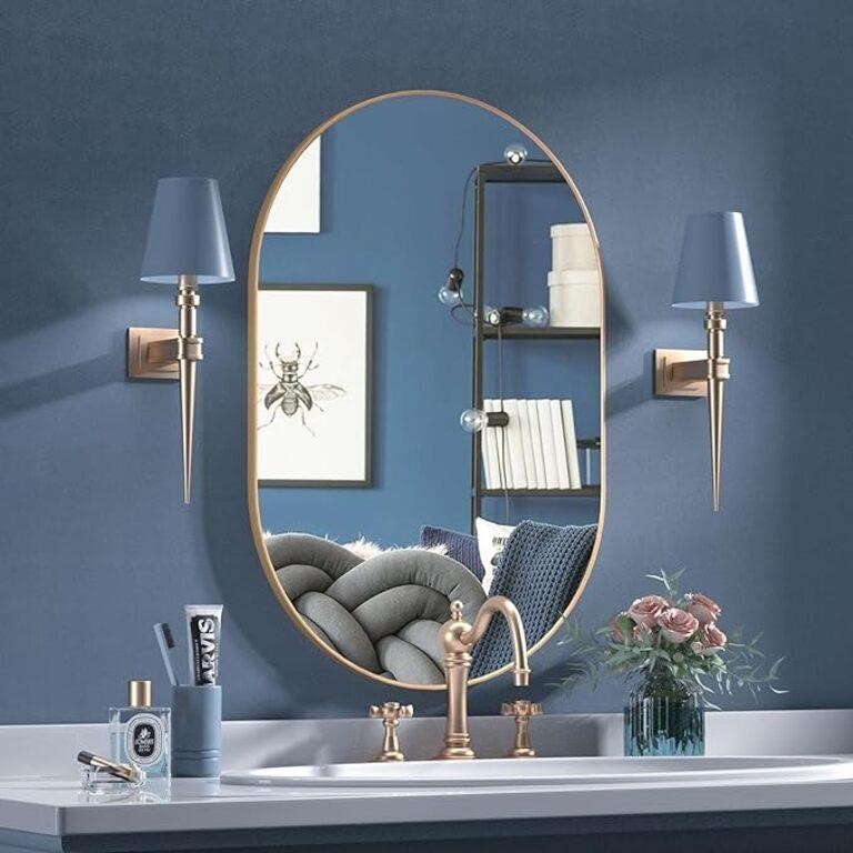 CASSILANDO Oval Mirror, 20"×30" - Gold