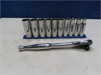 11pc DURALAST 1/2"dr SAE Socket Set EXC