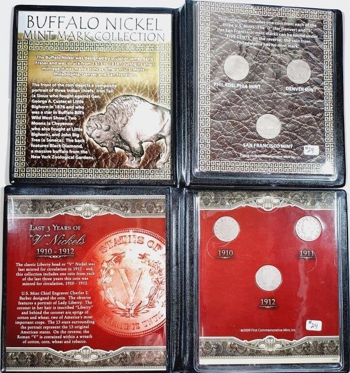 Last 3 yrs of V-Nickels & Buffalo Nickel Mintmarks