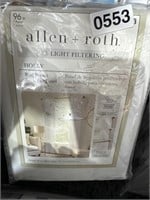 ALLEN + ROTH LIGHT FILTER CURTAINS RETAIL $30