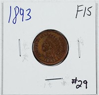 1893  Indian Head Cent   F-15