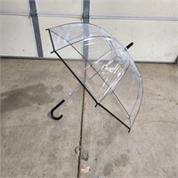 Clear Rain umbrella black handle