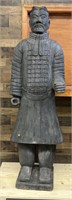 Plaster of Paris Chinese Warrior Temple Statue 6Ft