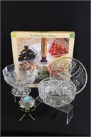 Trifle Pressed Pedestal & Salad Bowl, Acrylic