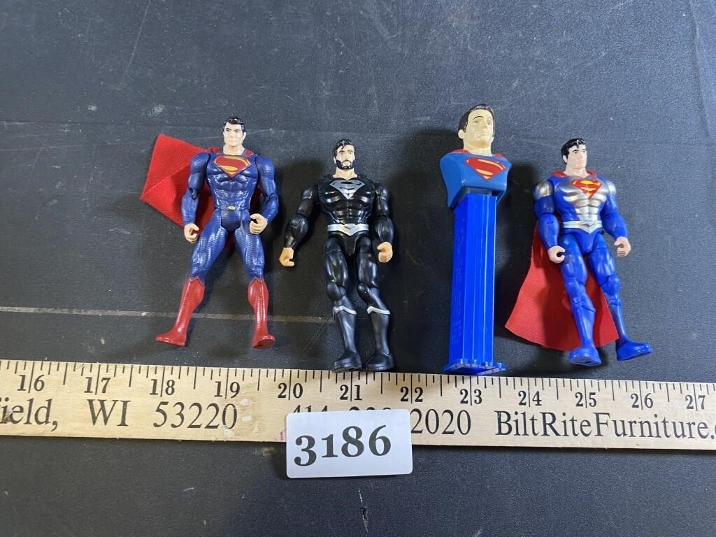 Superman Action Figures & Pez Dispenser