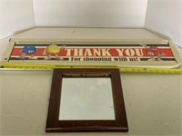 Wood Framed Antique Mirror, M&m's Promotional Sign