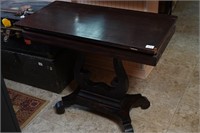 Mahogany Empire Game Table As Found