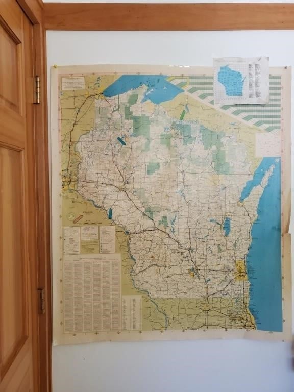 1991-92 Wisconsin Wall Map