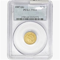 1887/(6) Nickel Three Cent PCGS PR64