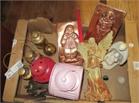 Decorative items including angels, decorative