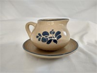 Pfaltsgraf Folk Artr Gravy Boat & Saucer