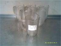 Lot of 5 Clear Pitchers