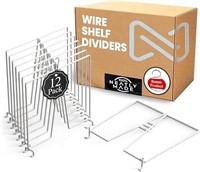 Neatly Made White Tall Wire Shelf Dividers for