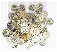 Coin Bag of 86-1958-D Silver Quarters-BU
