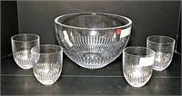 Crystal Bowl & Rocks Glasses