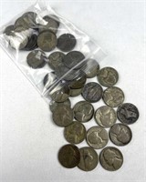 (40) Silver War Nickels, WWII Era 35% Emergency