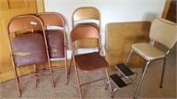 Card Table & 4 Chairs - 2 Chairs Need Seat Repair