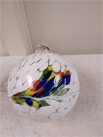 Hanging stained glass decorative ball