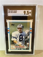 Troy Aikman Rookie Card 1989 Topps