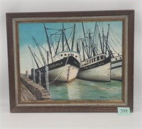 EveLyn Boggs Painting "Cajun Shrimpers" 21x16