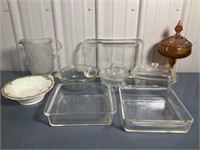 Baking Dishes, Gold Glass Candy Dish