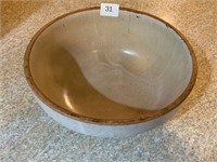 Antique Crock Bowl 11"D 4 1/2"H
