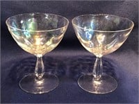 Six Assorted Vintage Clear Glass Bar Glasses