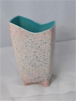 Mid Century Retro Speckled  & Shard Pink Vase,