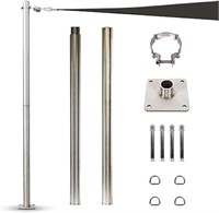 Amgo 8ft Stainless Steel Pole, Heavy Duty With