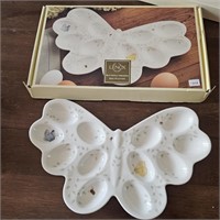 Lenox Butterfly Meadow Egg Platter W/ Box