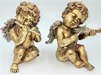 Pair of Musical Cherubs 7"