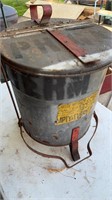 Vintage Oily Waste Can w/foot lever
