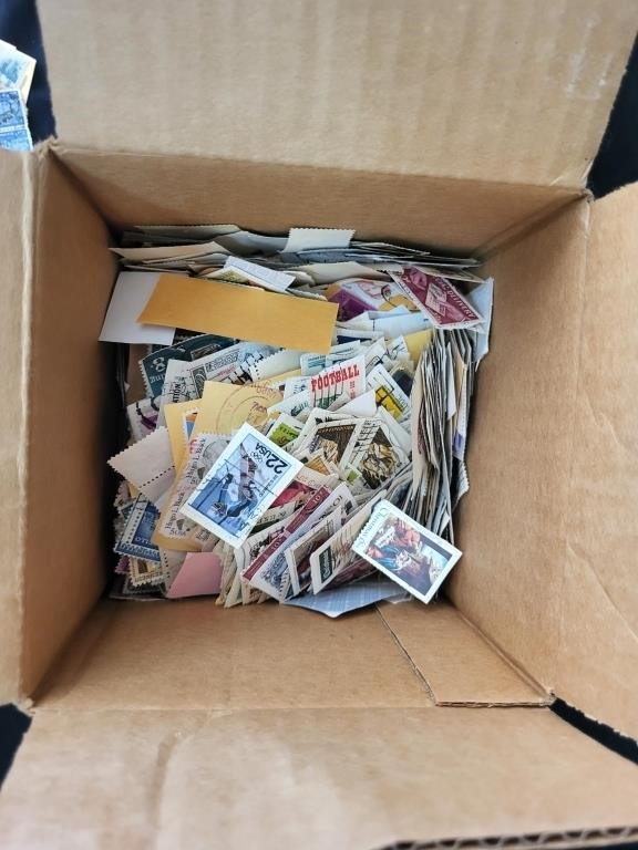 BOX OF VARIOUS POSTAGE STAMPS