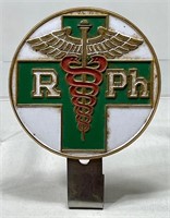 Pharmacy Brass Embossed License Plate Emblem